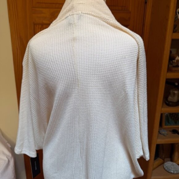NWT No.11 XL Cream Cowl Short Sleeve Waffle-like Top - Picture 11 of 11